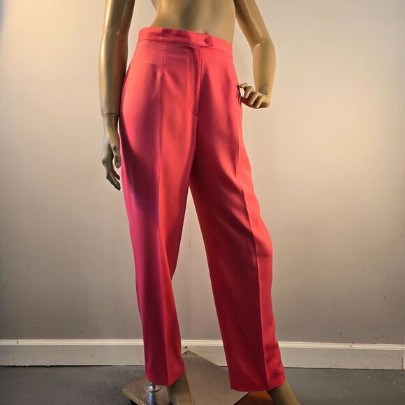 Mary McFadden Collection Dress Pants Womens Sz 8 Pink Vtg 90s Y2K High Waisted - Picture 5 of 12